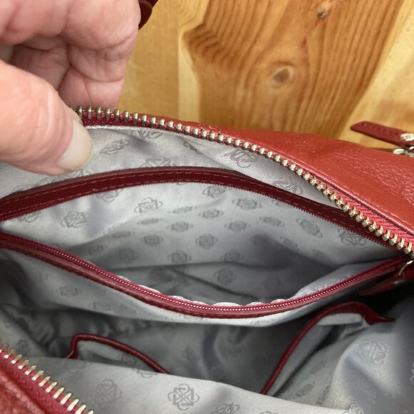 Piazza Red Genuine Leather Handbag/Shoulder Bag - Picture 5 of 6